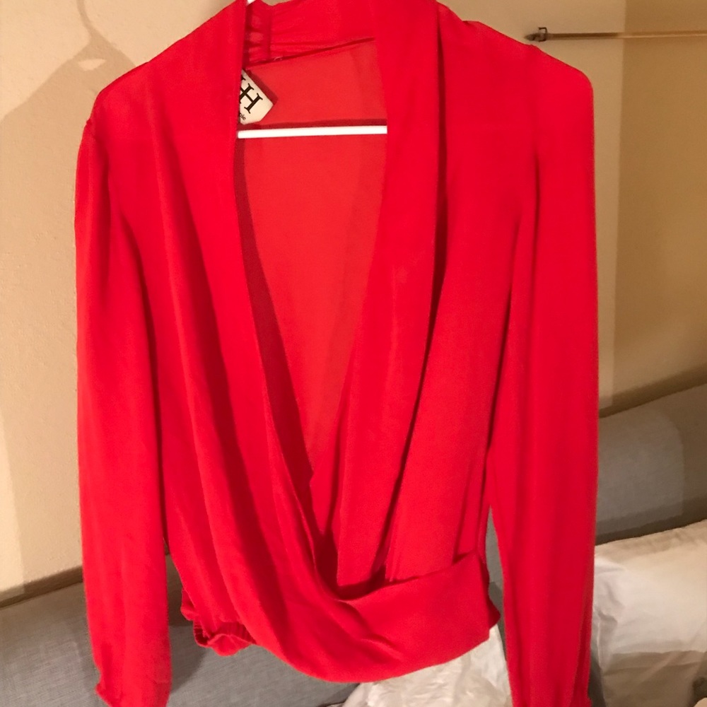 Haute Hippie Hot Red Blouse